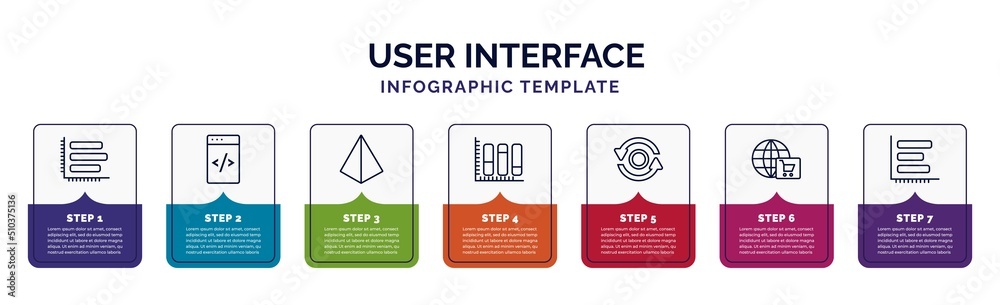 Poster infographic template with icons and 7 options or steps. infographic for user interface concept. incl