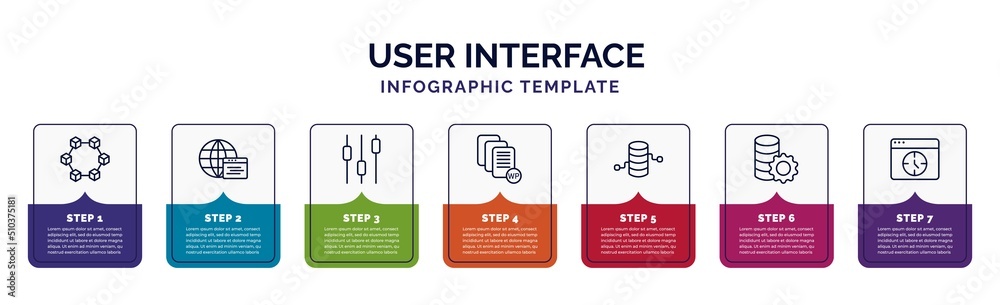 Poster infographic template with icons and 7 options or steps. infographic for user interface concept. incl
