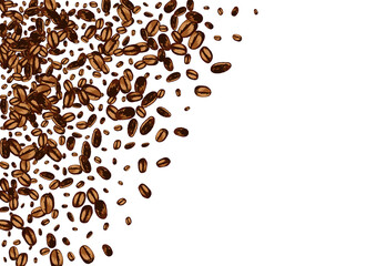 Brown Seed Roasted Vector White Background. Drawn