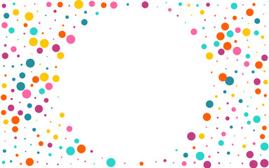 Color Circle Abstract Vector White Background.