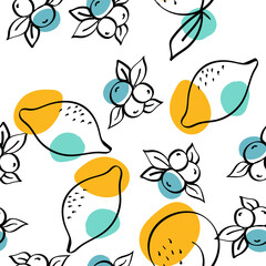 Blue and Orange Apricot and Lime Vector White