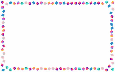 Holographic Brick Vector White Background.