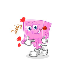 mattress flirting illustration. character vector