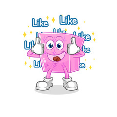 mattress give lots of likes. cartoon vector