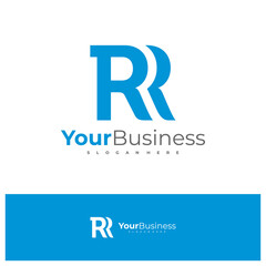 Letter R logo design vector template, Initial RR logo concepts illustration.