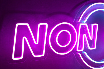 Pink neon sign NON. Trendy style. Neon sign. Custom neon. Home decor.