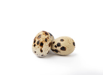 Quail eggs isolated on white background.Organic food.