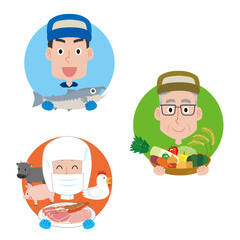 鮮魚食肉野菜の生産者