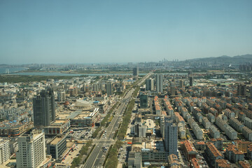 Obraz premium view of the city, Yantai, China