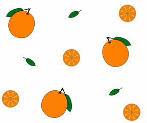bright pattern with oranges