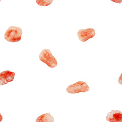 Pink Salt, Himalayan isolated on white background, SEAMLESS, PATTERN