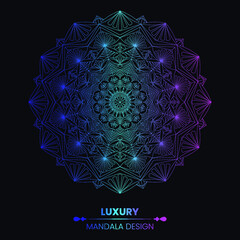 Luxury ornamental mandala design background in multicolor