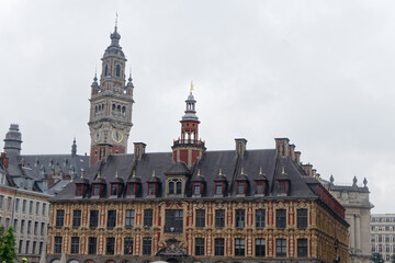 Fototapeta na wymiar Architecture de la Grand Place de Lille. Nord - France