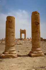 Fototapeta premium Destroyed temple at Palmyra Syria 
