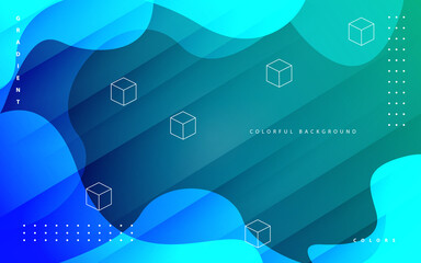 Abstract wave shape overlap layer background vector