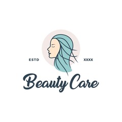 Beauty care logo design vector illustration