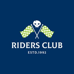 Riders club logo design vector illustration