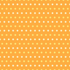 seamless polka dots pattern, yellow dots on orange background
