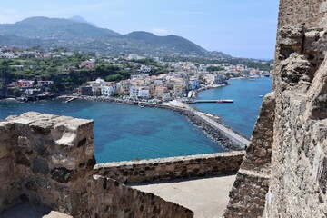 Ischia - Scorcio dalla Cattedrale dell'Assunta al Castello Aragonese