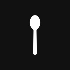 Spoon icon on grey background