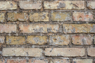 Background of old brick wall pattern texture.