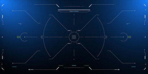 HUD futuristic virtual reality screen element ui, gui control monitoring for drone, space ship, cockpit, vehicle vector design.