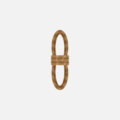 Obraz premium Rope Icon. Construction Concept. - Vector