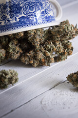 Cannabis buds dried, cured and trimmed.