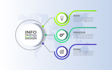 Obraz premium Gradient infographic business process template