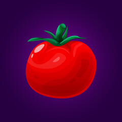 tomato fruit illustration with gradient color