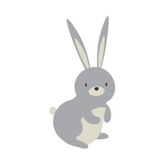 cute rabbit character bunny vector design, easter greeting card, invitation, greeting card, poster, with cute, cartoon hand drawn EPS