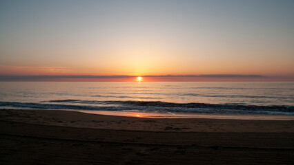 Sunrise on the ocean panorama, Virginia Beach, Virginia