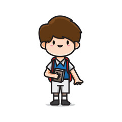 cute man back to school vector