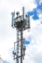 Equipment for cellular communication, High radio transmission tower.,