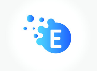 Dots Letter E Logo. E Letter Design Vector with Dots. EPS 10.