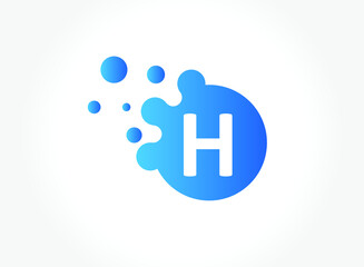 Dots Letter H Logo. H Letter Design Vector with Dots. EPS 10.
