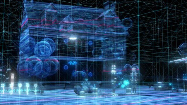 3d animation of House in Metaverse