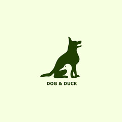 Dog and Duck simple and unique logo design
