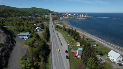 Village des Les Mechins vue par drone