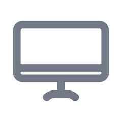 lcd monitor isolated on white