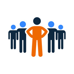 Candidates, group, team icon. Simple editable vector design isolated on a white background.
