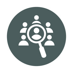People, search, human resources icon. gray vector graphics.