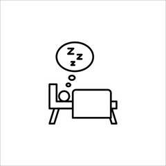 Sleep rest icon design. Sleep icon vector illustration on white background.