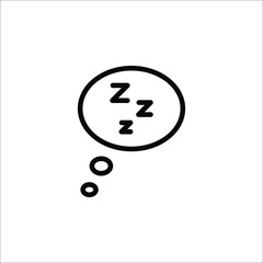 Sleep rest icon design. Sleep icon vector illustration on white background.