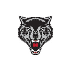 wolf angry vector