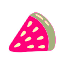 A delicious pink watermelon. Sweet fruit for summer