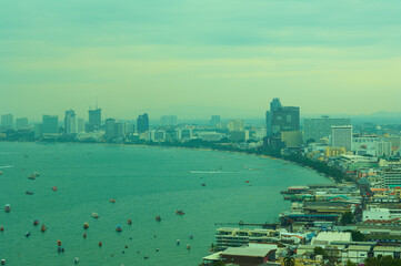 View of Pattaya city in the morning. Thailand