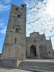 Fototapeta na wymiar Chiesa Matrice, Torre di Re Federico, Erice, Trapani, Sicilia, Italia