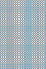 Design for textile pattern or geometric wallpaper with texture of square elements in gray tones and blue lines