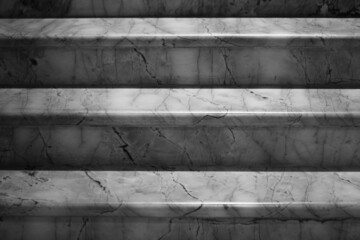 Marble stairs in black and white 
